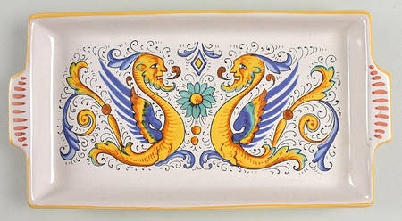 Raffaellesco (Scalloped) 12" Rectangular Tray