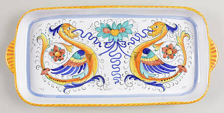 Raffaellesco (Scalloped) 14" Handled Tray