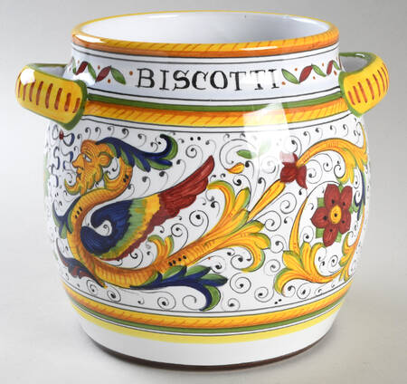 Raffaellesco (Scalloped) Biscotti Jar No Lid