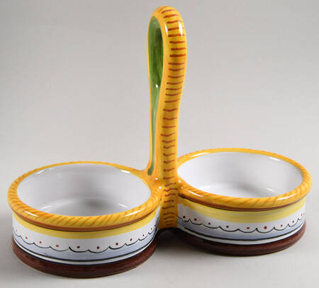 Raffaellesco (Scalloped) Tray for Vinegar and Oil Tray Set