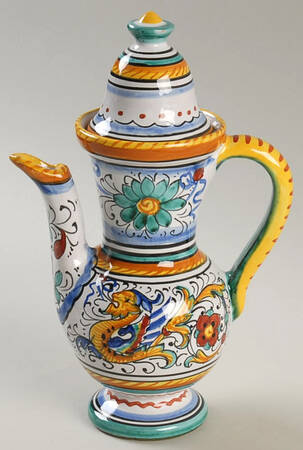 Raffaellesco (Scalloped) Individual Coffee Pot & Lid