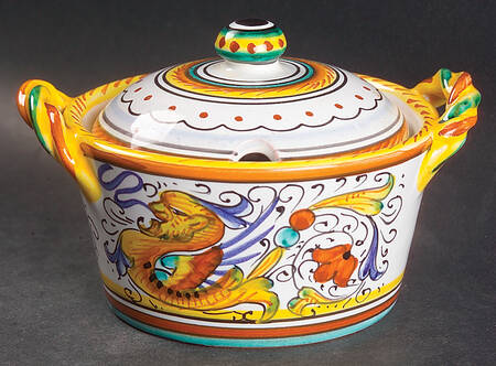 Raffaellesco (Scalloped) Sugar Bowl & Lid