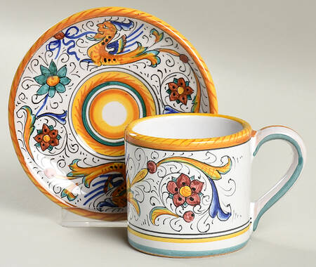 Raffaellesco (Scalloped) Flat Demitasse Cup & Saucer Set