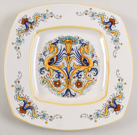 Raffaellesco (Scalloped) 14" Square Platter