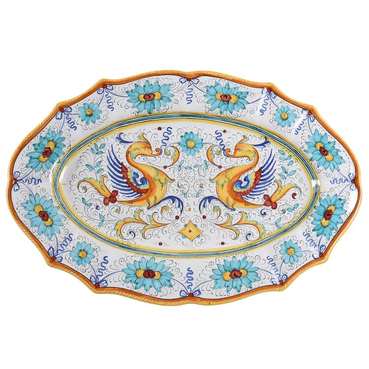 Raffaellesco (Scalloped) 20" Oval Serving Platter