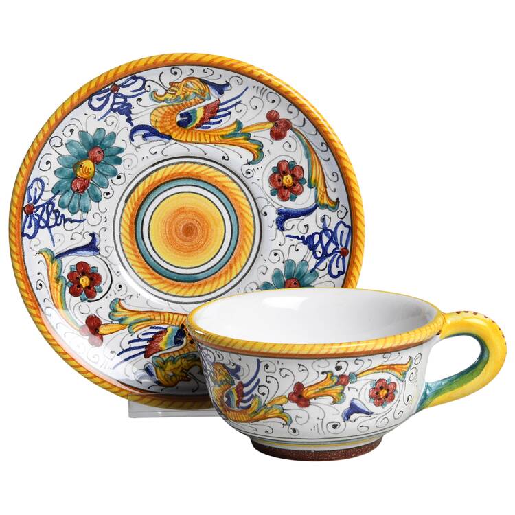 Raffaellesco (Scalloped) Flat Cup & Saucer Set
