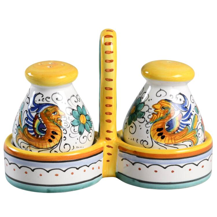Raffaellesco (Scalloped) (3 Pc) Salt & Pepper Tray Set