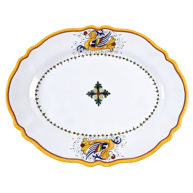 Raffaellesco (Scalloped) 16" Oval Serving Platter