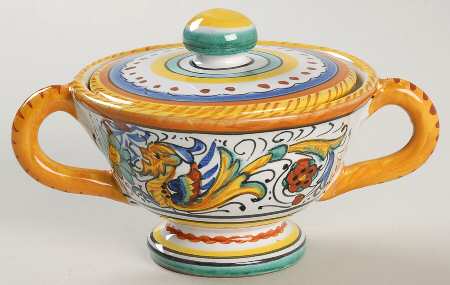Raffaellesco (Scalloped) Mini Sugar Bowl & Lid