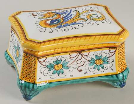 Raffaellesco (Scalloped) 5" Rectangular Box W/Lid