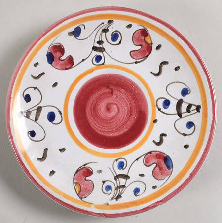Red Rooster Saucer for Flat Cup