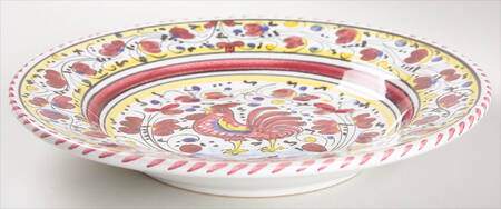 Red Rooster Large Rim Soup Bowl