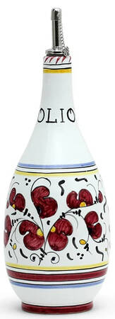 Red Rooster Vinegar and Oil Tray Set