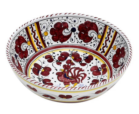 Red Rooster 10" Large Salad Serving Bowl