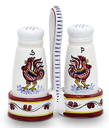 Red Rooster (3 Pc) Salt & Pepper Tray Set