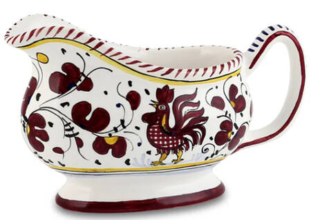 Red Rooster Sauce Boat