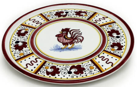 Red Rooster 12" Pizza/Cake Plate