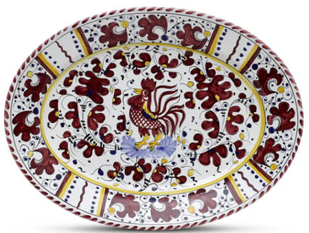 Red Rooster 17" Oval Serving Platter
