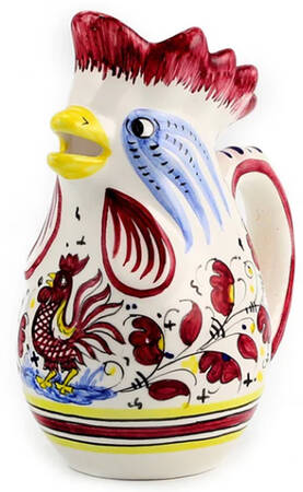 Red Rooster Figural Pitcher