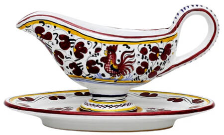 Red Rooster Gravy Boat & Underplate