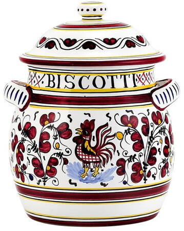 Red Rooster Biscotti Jar & Lid