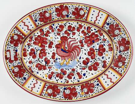 Red Rooster 16" Oval Serving Platter