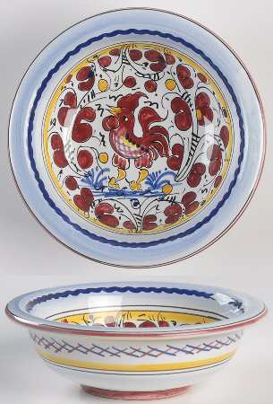 Red Rooster Rim Cereal Bowl