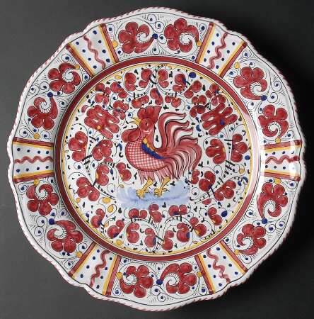 Red Rooster 14" Chop Plate (Round Platter)