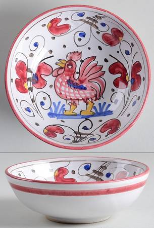 Red Rooster Coupe Cereal Bowl