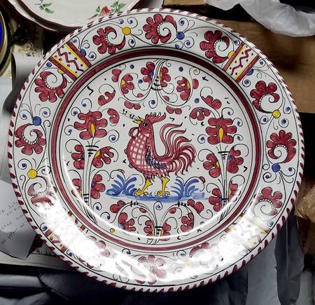 Red Rooster 12" Chop Plate (Round Platter)