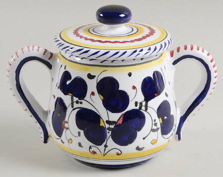 Blue Rooster Sugar Bowl & Lid