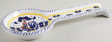 Blue Rooster Spoon Rest/Holder (Holds 1 Spoon)