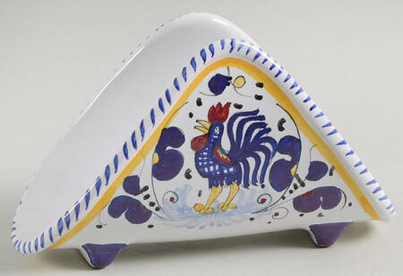 Blue Rooster Napkin Holder