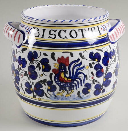 Blue Rooster Biscotti Jar No Lid