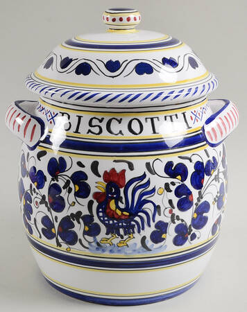 Blue Rooster Biscotti Jar & Lid