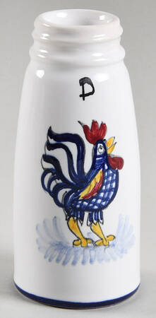 Blue Rooster Pepper Shaker No Metal Lid