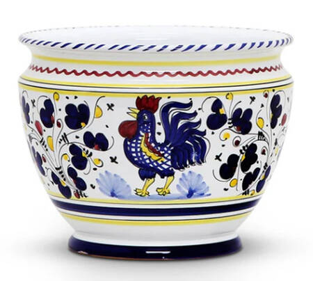 Blue Rooster Medium Cachepot