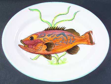 Fish (Tropical) 15" Oval Serving Platter