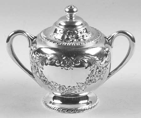 500-Chased (Sterling Hollowware) Sugar Bowl & Lid