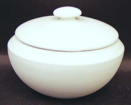 Centry White Sugar Bowl & Lid