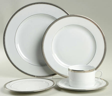 Laurel Platinum 5 Piece Place Setting