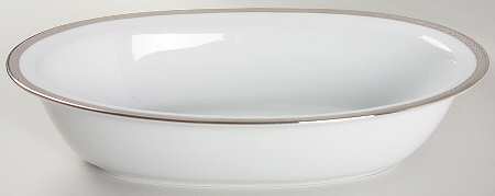 Laurel Platinum 10" Oval Vegetable Bowl