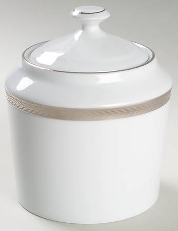 Laurel Platinum Sugar Bowl & Lid