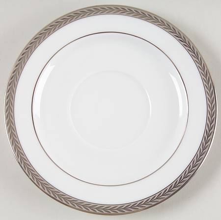 Laurel Platinum Saucer for Demitasse Cup