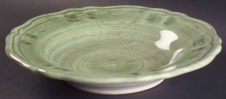 Kaleidoscope Green Large Rim Soup Bowl