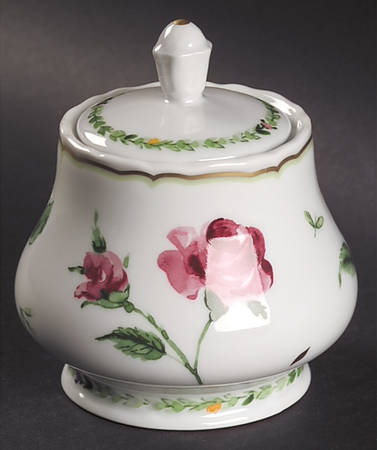 Parfum De Roses Sugar Bowl & Lid