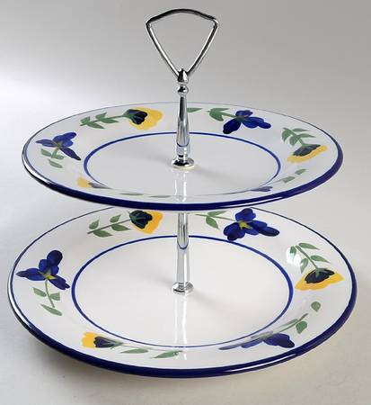 San Nicolo 2 Tiered Serving Tray (Dinner & Salad Plate)