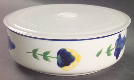 San Nicolo 7" Storage Bowl Ceramic with Plastic Lid