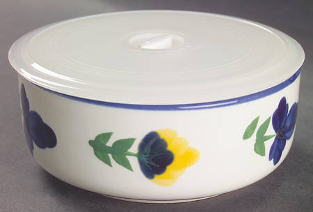 San Nicolo 6" Storage Bowl Ceramic with Plastic Lid