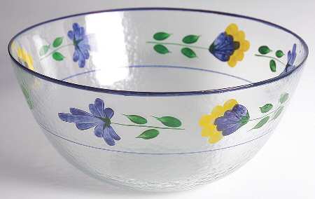 San Nicolo 11" Glassware Salad Bowl